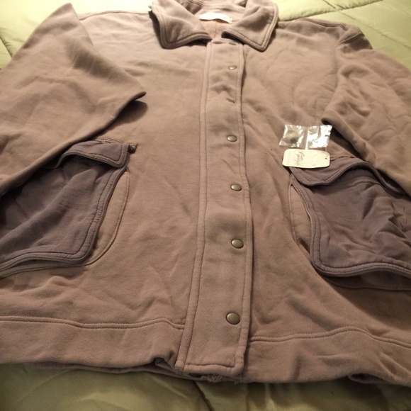 Free People woman’s oversized sweatshirt, Dusta Cocoa, Size Large - New with Tag - Picture 5 of 7